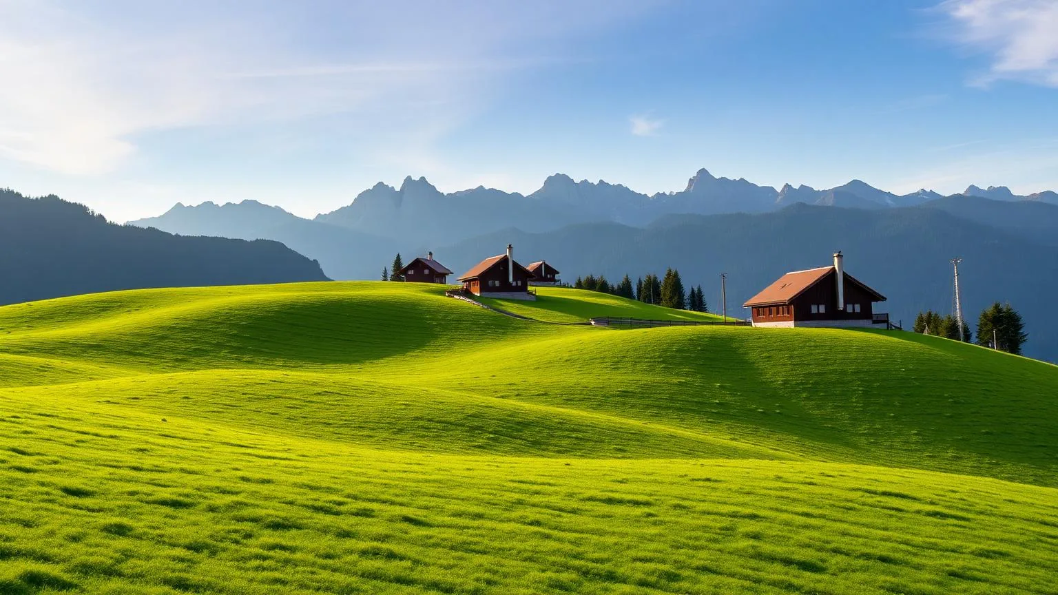 Bergdorp in de Bregenzerwald in Vorarlberg met houten huizen