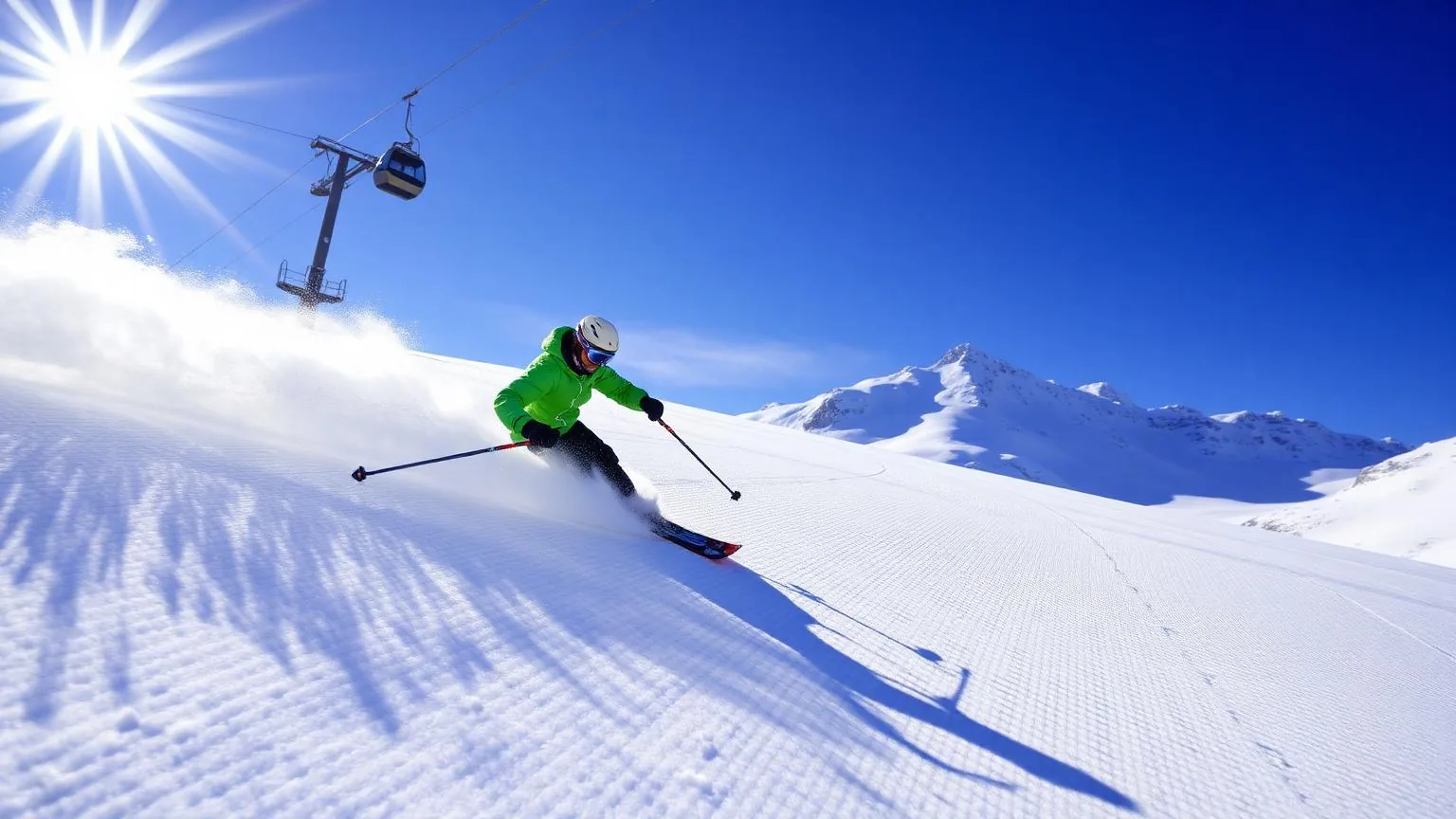 Skiërs op een geprepareerde piste in een Oostenrijks skigebied