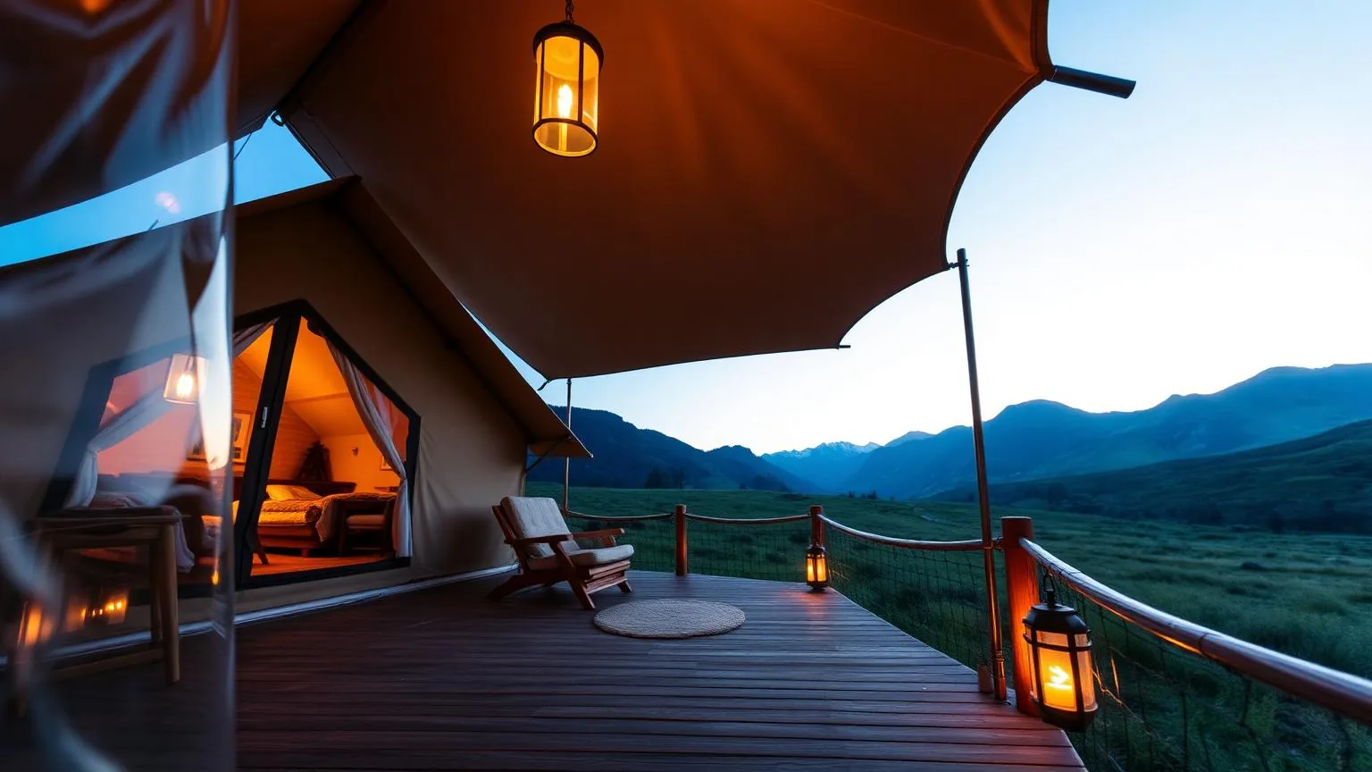 Luxe glamping lodge met safaritenten in de Alpen
