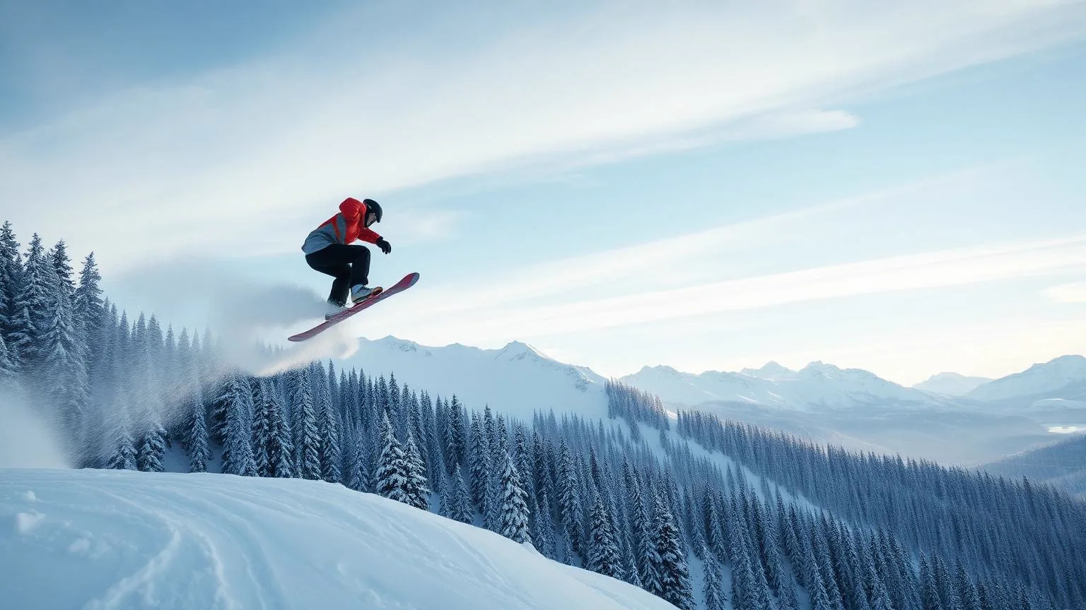 snowboarder in de lucht